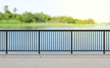 Steel terrace , balcony and corridor